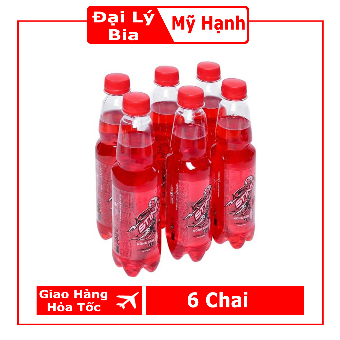 Thùng 24 Chai Nước Tăng Lực Sting Dâu (330ml/chai)