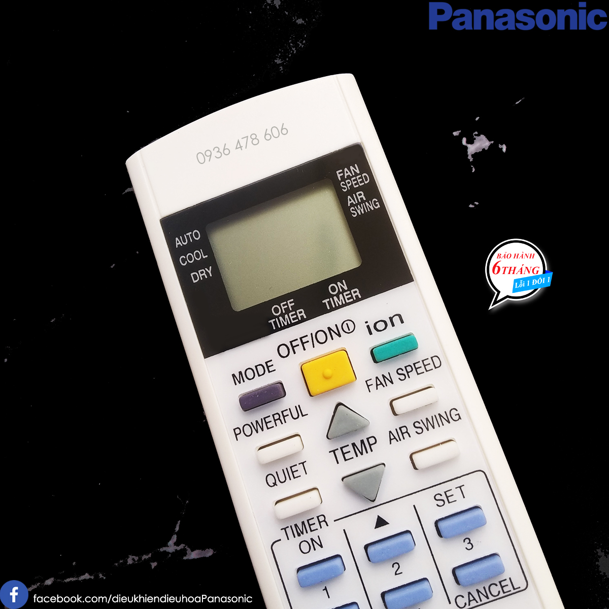 Remote điều khiển điều hòa Panasonic ion