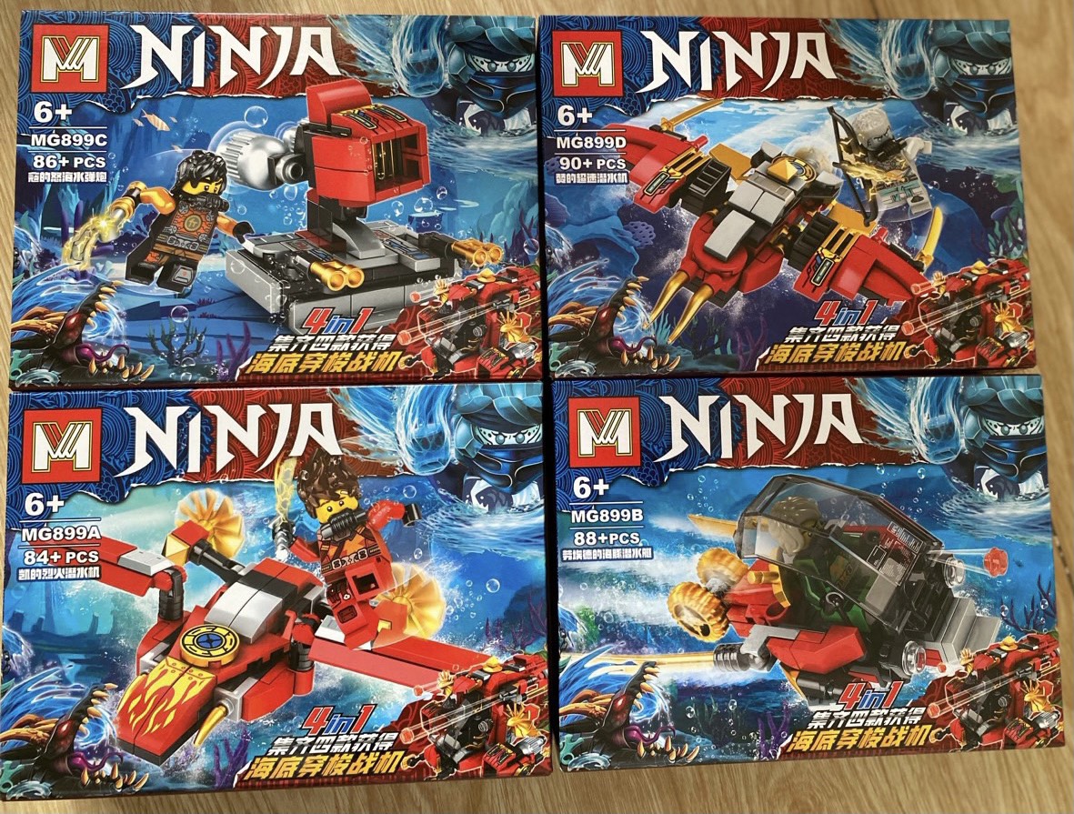 Bộ ráp hình Lego Ninja tàu lặn