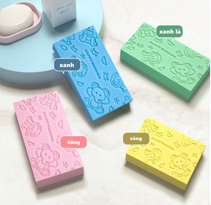 Combo 2 Mút Tắm Kỳ Ghét Siêu Mềm Cọ Siêu Sạch