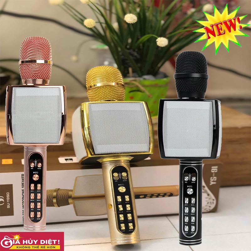 (NHIỀU MÀU) micro karaoke bluetooth cho điện thoại,micro karaoke bluetooth,micro KARAOKE 3IN1 WSTER YS-91,micro cầm tay không dây,Mic Hát Karaoke Mini Hát-Bảo hành 12 tháng.(GIÁ CỰC SỐC-50%)