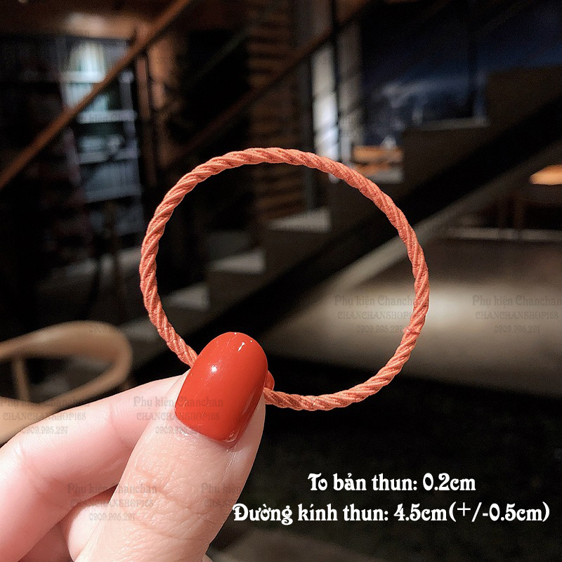 [HCM]Combo 10 sợi thun cột tóc xoắn nhỏ xinh 12k