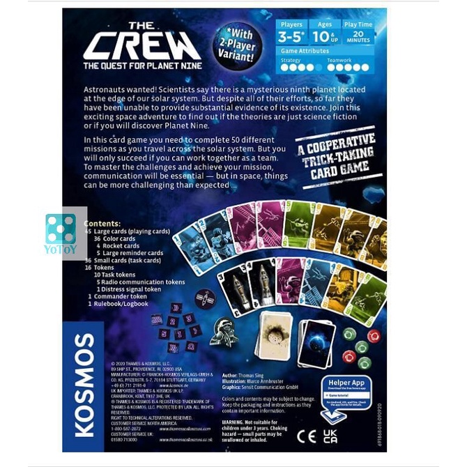 Trò chơi thẻ bài The Crew boardgame đồng đội (02 phiên bản The Quest for Planet Nine và Mission Deep sea)