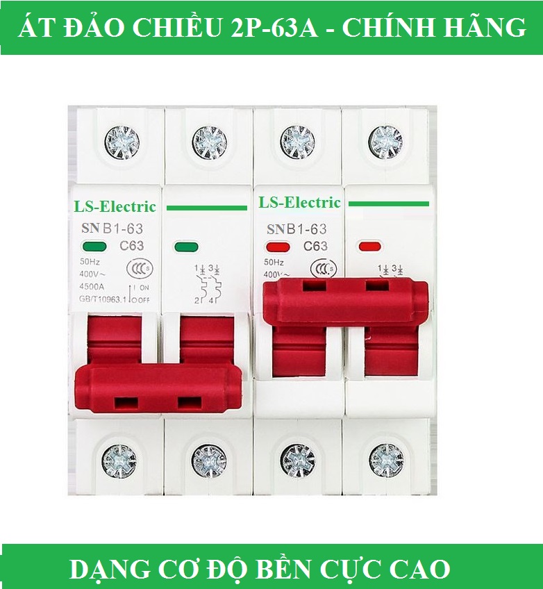 Cầu dao đảo chiều 2p 63a ls-electric dạng cơ độ bền cao - snb1-đắt