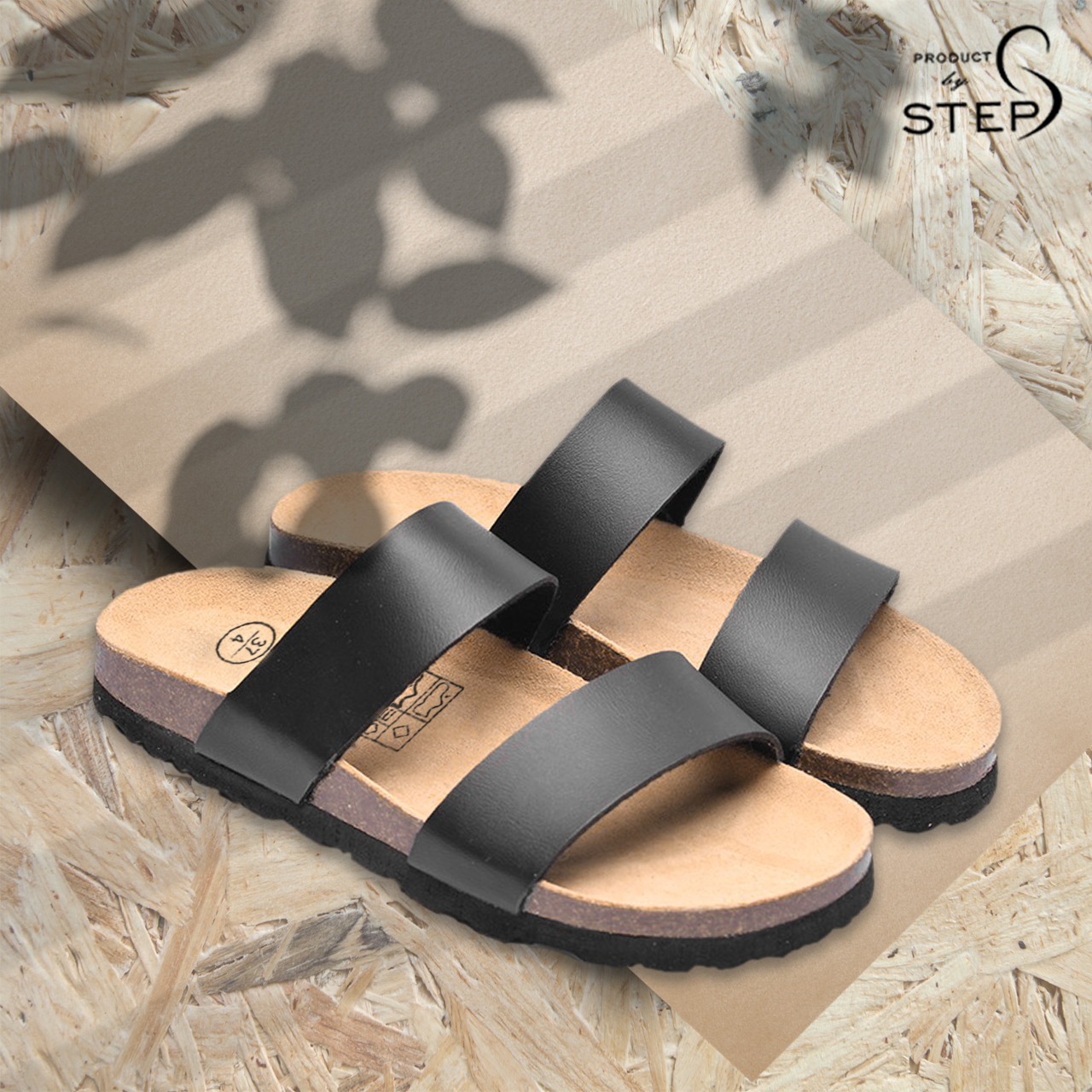 Dép đế trấu Quai đôi Si Giả da (Size 35-45)