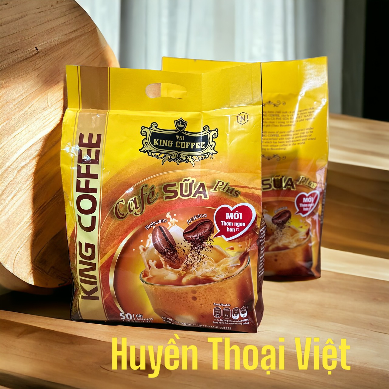 Cà phê sữa 3in1 King Coffee 1.0kg (Bịch 50 gói x 20gam) - Cà phê hòa tan NHIỀU SỮA