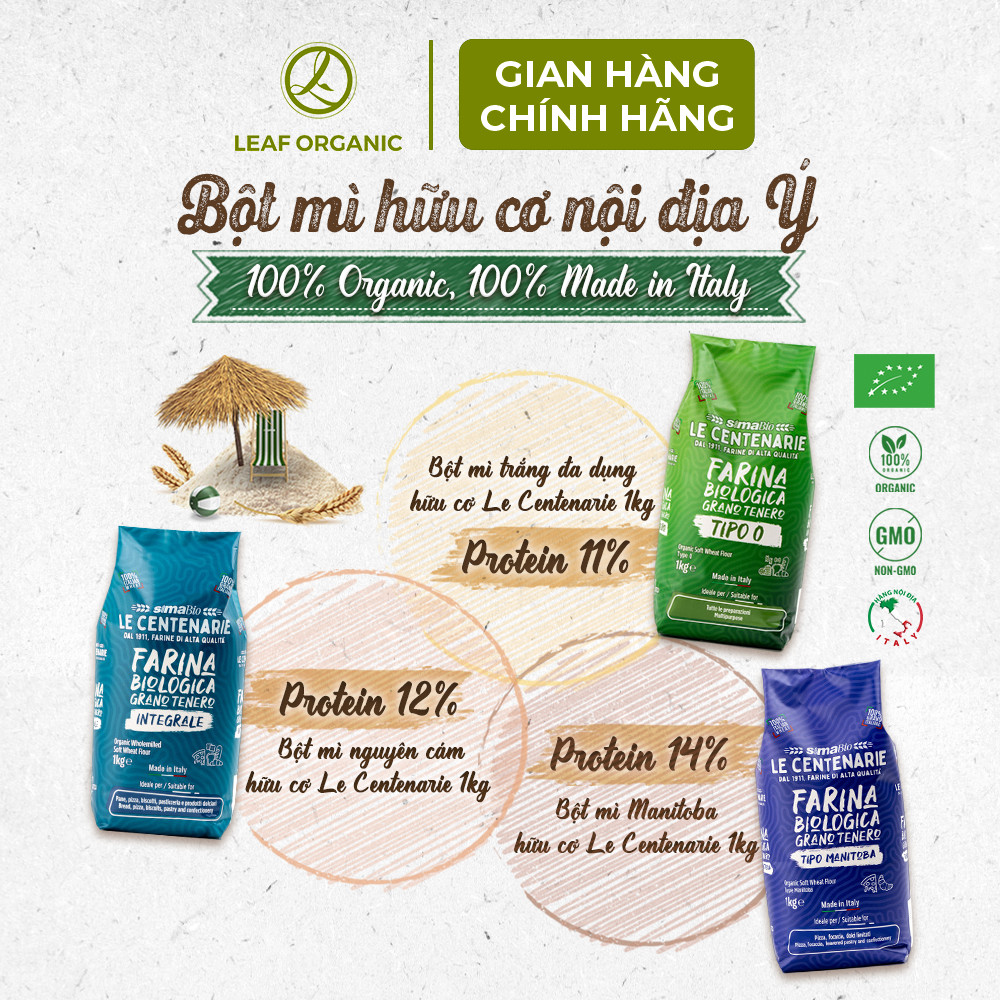 BỘT MÌ HỮU CƠ SimaBio 1kg