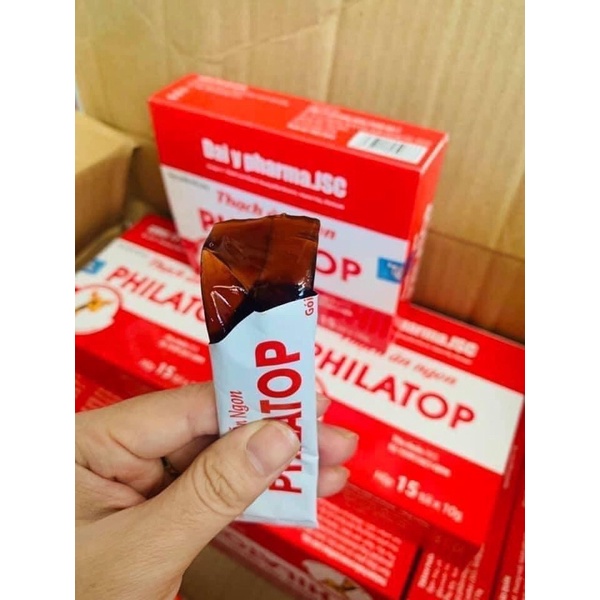 Thạch ăn ngon philatop hộp 15 túi x 10g đạt chuẩn gpp
