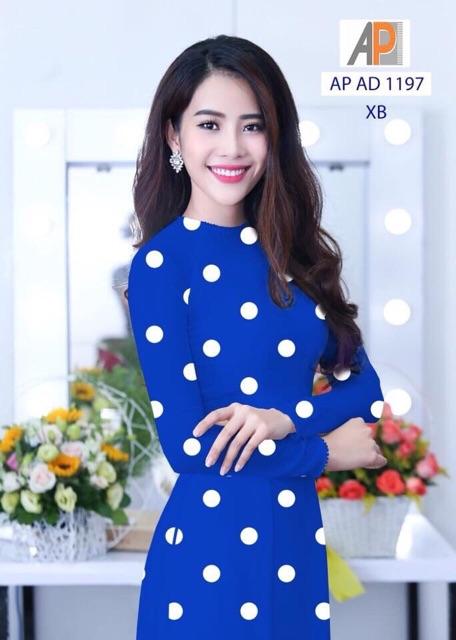 [HCM]Vải áo dài chấm bi