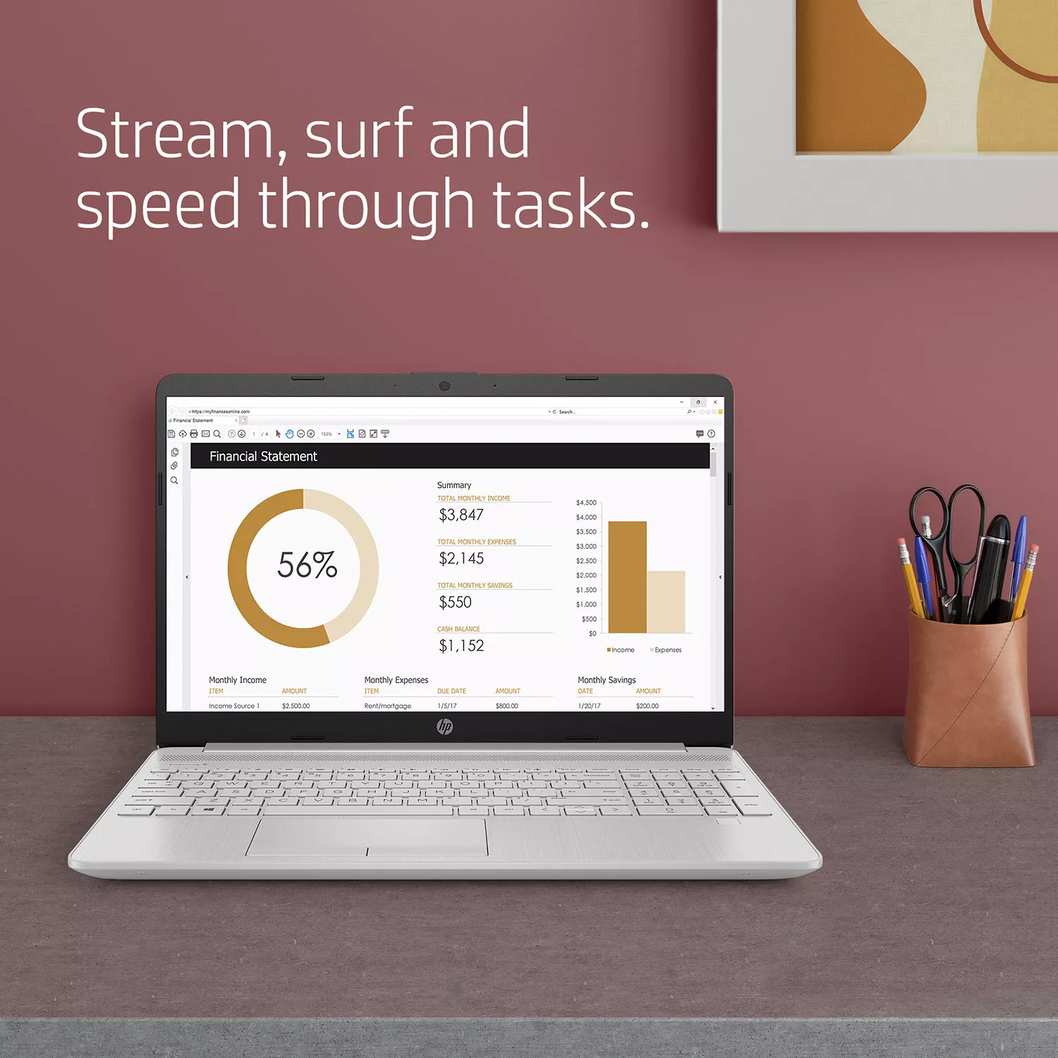 HP 15.6" Full HD (1920 x 1080) Laptop - AMD Ryzen 5