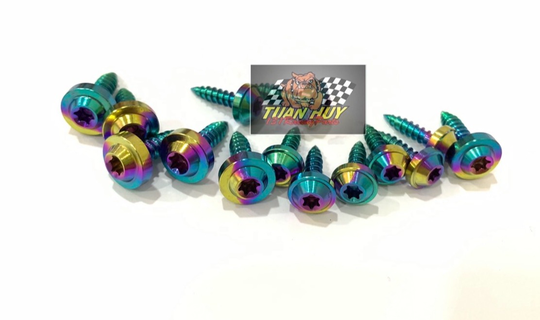 [HCM]Ốc Titan Gr5 7 màu 4li16 xoắn  5li18 xoắn  ốc 4li xoắn 5li xoắn 3 màu