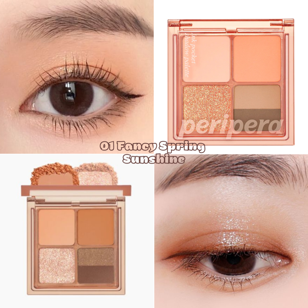 Bảng Phấn Mắt Nhũ Peripera Ink Pocket Shadow Palette 7g 5 màu makeup chuẩn Hàn lung linh