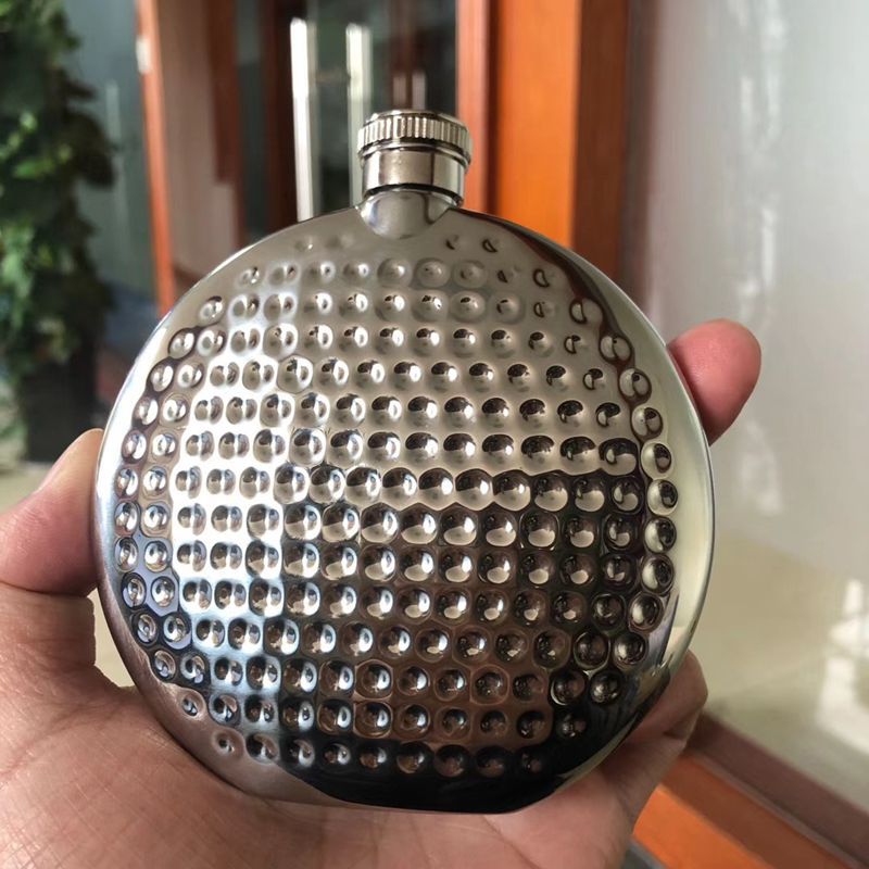 Bình đựng rươu inox 304 tròn dung tích 6oz 180ml