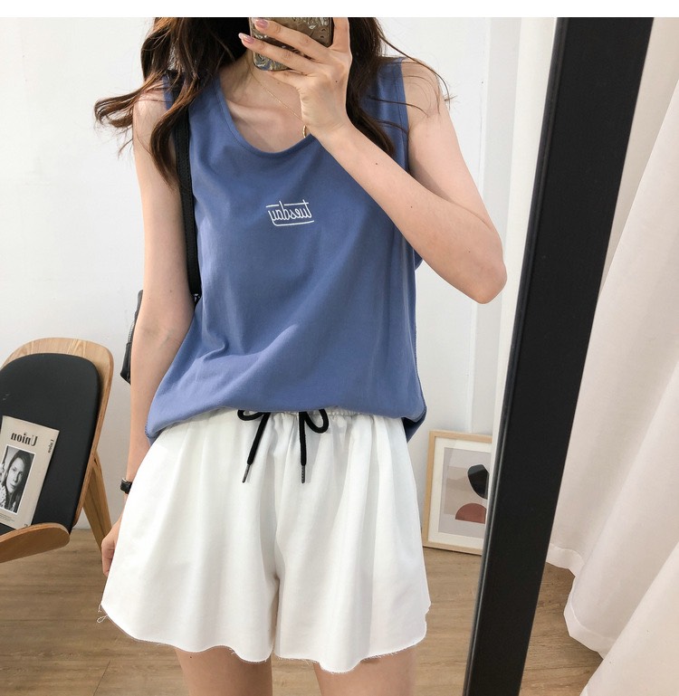 HOÀN TIỀN 15% - Áo ba lỗ nữ thể thao 3 lỗ vạt bầu in chữ tuesday năng động cá tính tank top đơn giản trẻ trung thun cotton áo sát nách form dáng rộng rãi