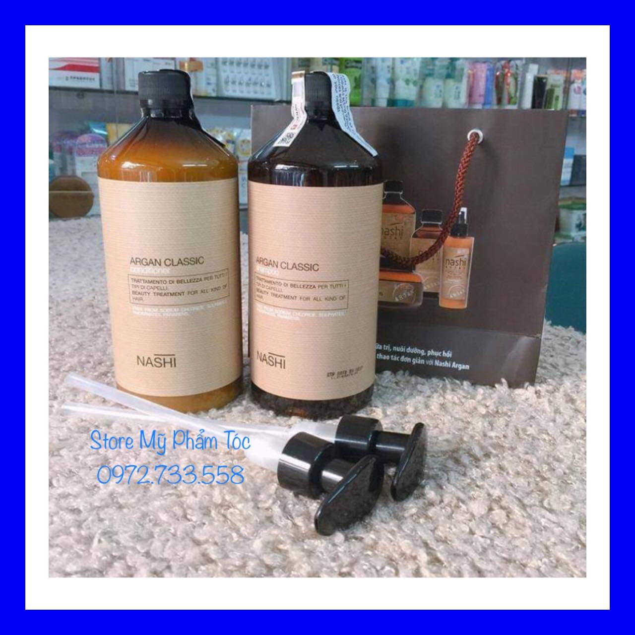 Cặp dầu gội xả siêu mượt Nashi Argan Classic Shampoo and Conditioner 1000ml x 2