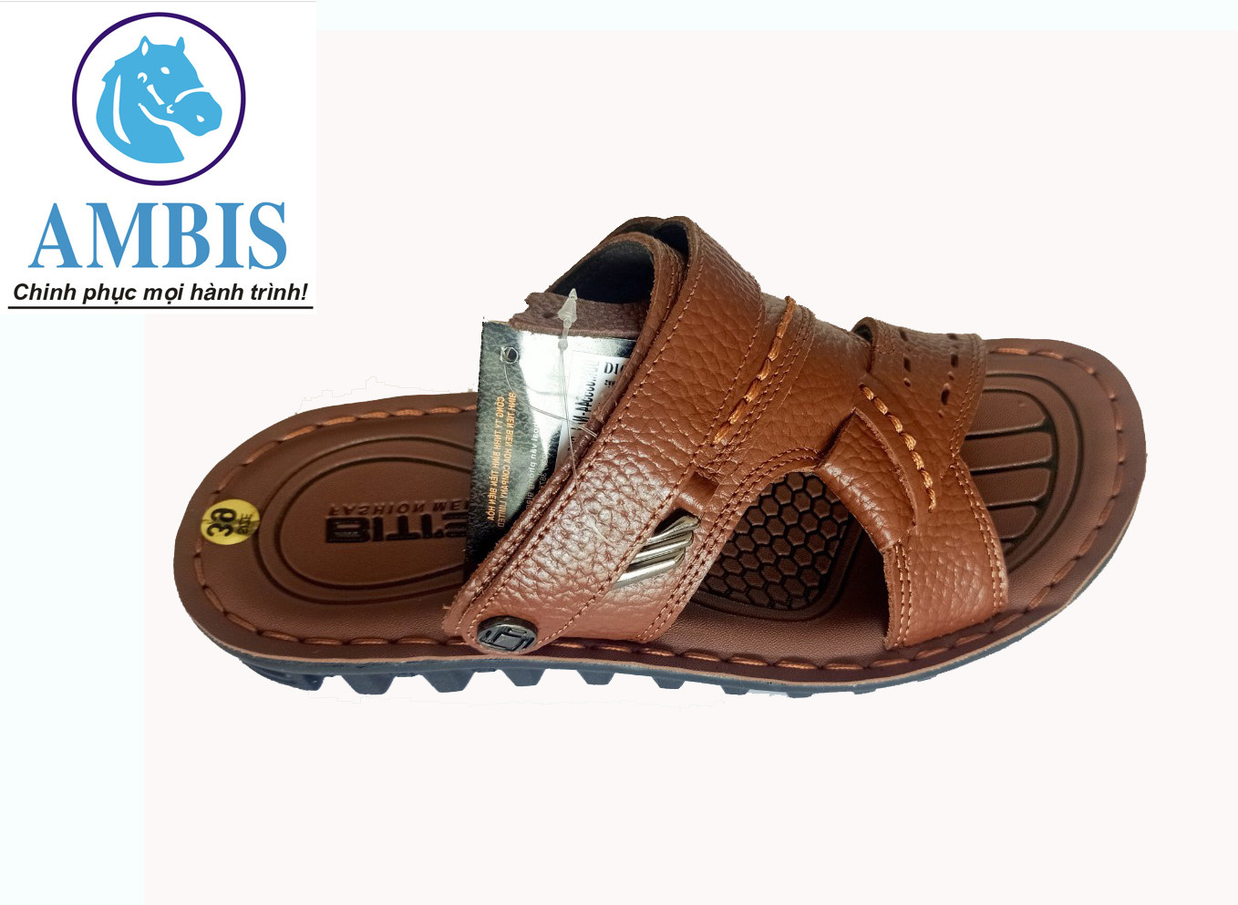 Dép da Sandal nam Bt DDM035544-NAL