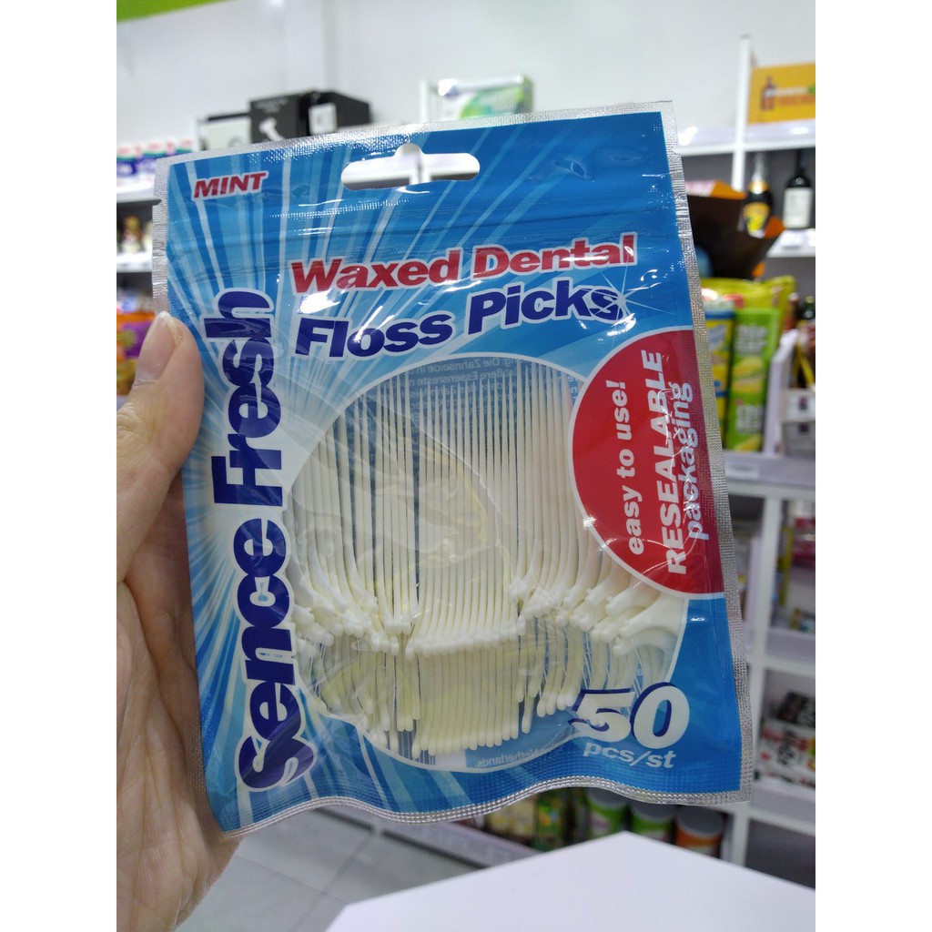 Tăm chỉ kẽ răng Sencefresh 50 cái/gói