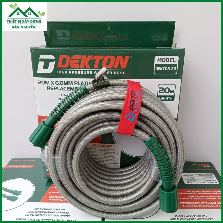 Dây rửa xe Dekton 10m,15m,20m cao áp,ren 22mm,cuộn ống nước