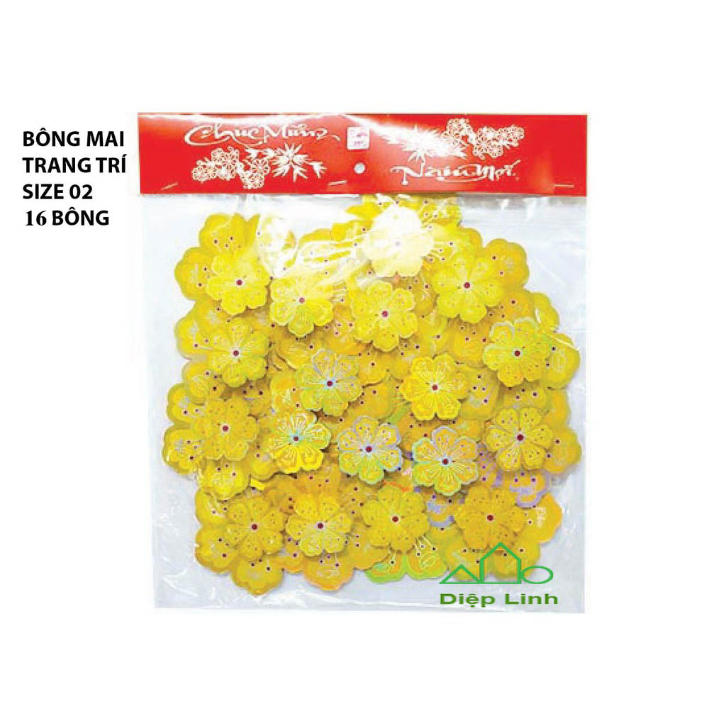 [HCM]Set hình dán hoa mai vàng chào xuân 3D trang trí tết