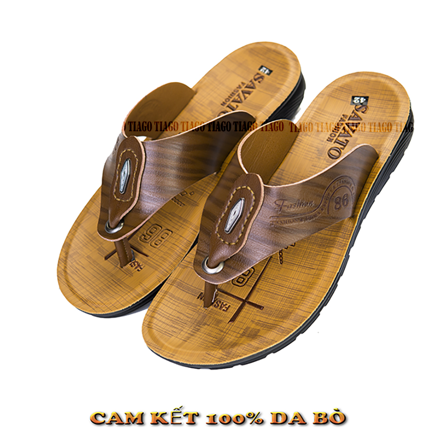 dép nam , tông nam da bò