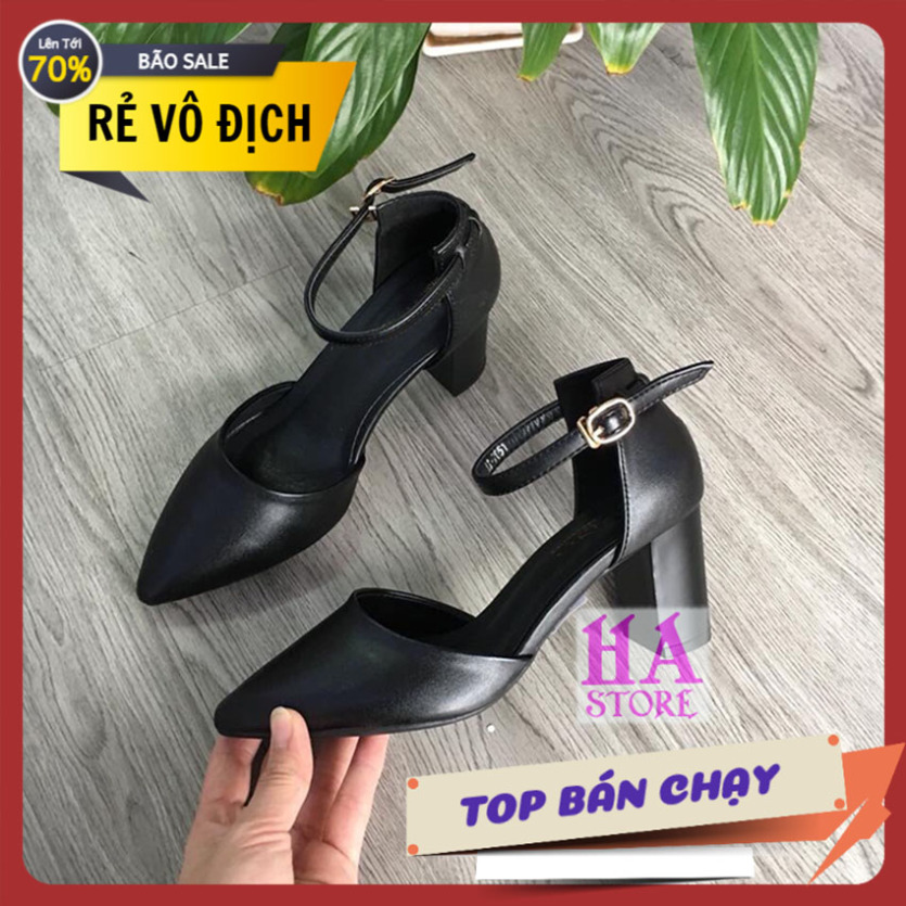 Giày cao gót 5cm mũi trơn kiểu dáng công sở giá rẻ