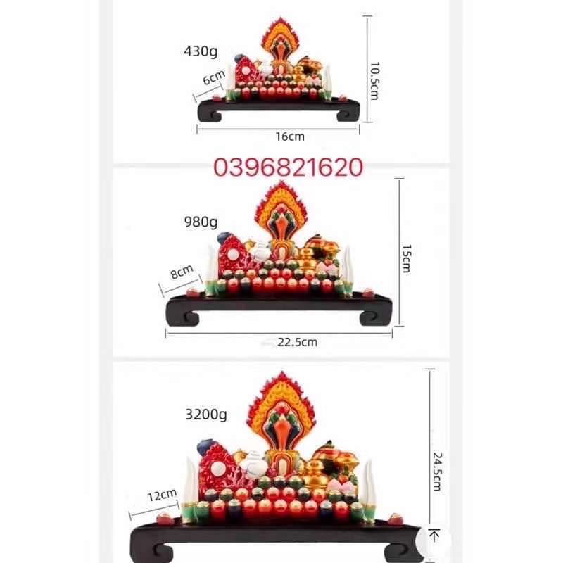 Cửu Thố Bách Bảo 4" ( cao 10,5 cm)