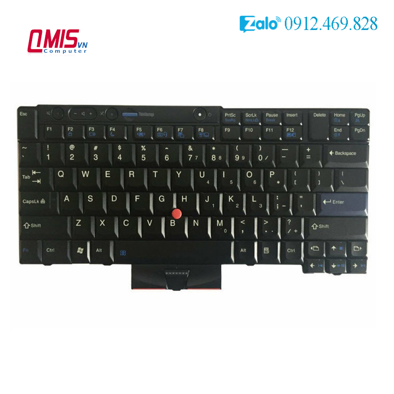 Bàn phím laptop lenovo thinkpad t400s t410 t410s t510 w510 w520 t420 t420s t520 x220 x220s – t400/t410 - có chuột