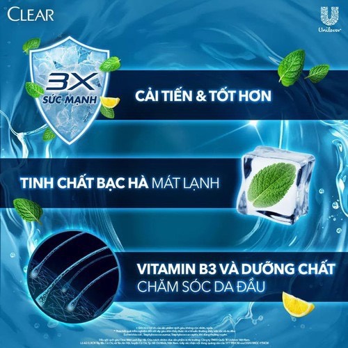 [HCM]DẦU GỘI CLEAR MÁT LẠNH BẠC HÀ