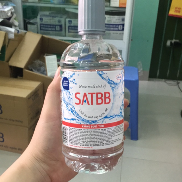 Thùng 21 chai nước muối sinh lý SATBB 550ml