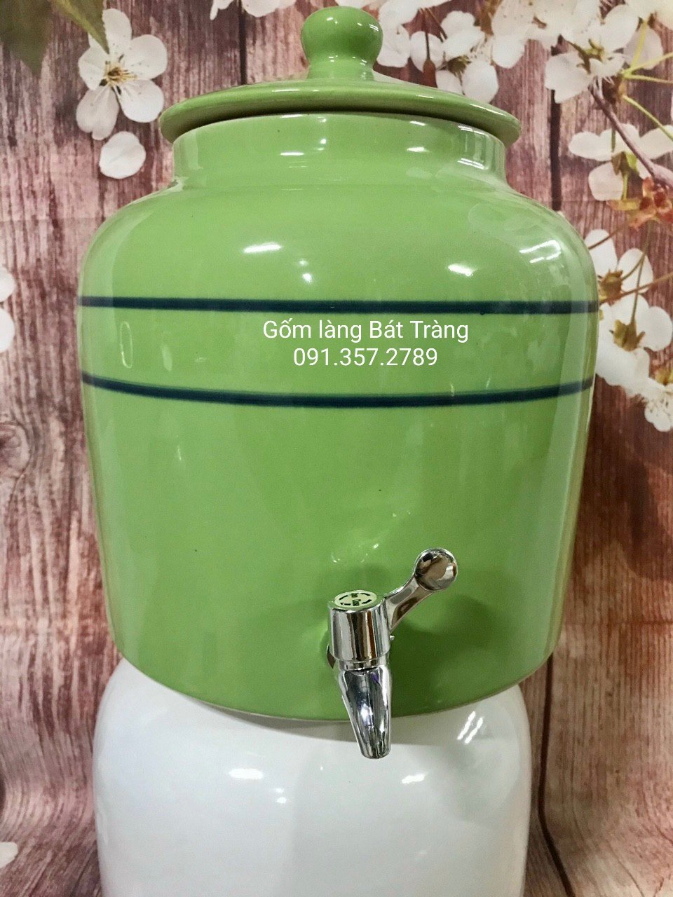 Bình nước gốm sứ Bát Tràng loại 8 lít