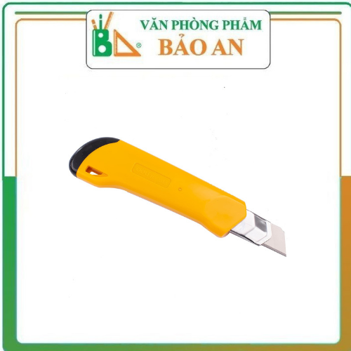 Dao rọc giấy deli, cỡ lớn, loại 8 lưỡi tách rời, vàng - 1 cái - e2042