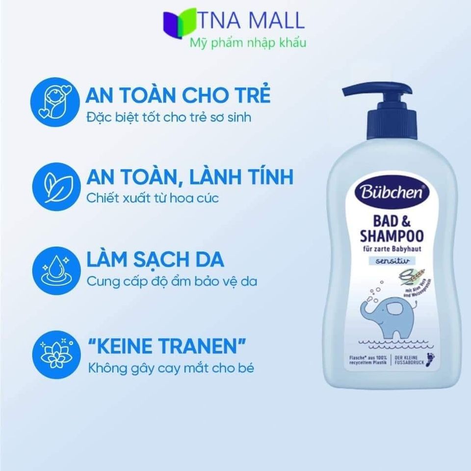 Sữa tắm gội Bubchen Bad and Shampoo 400ml