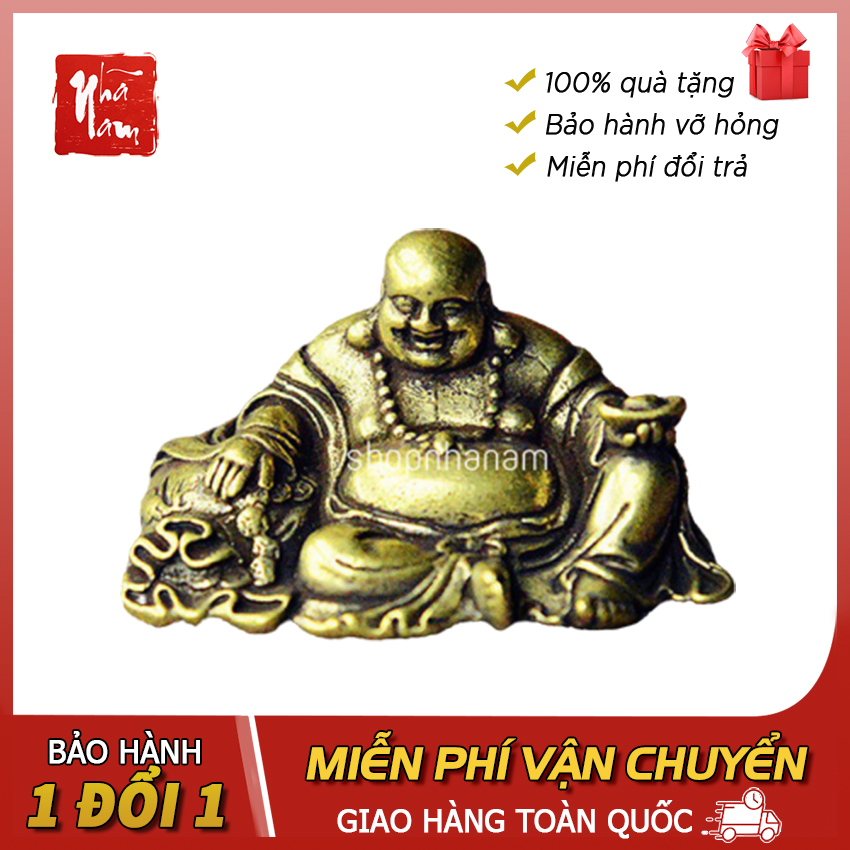 Tượng đồng phong thủy Phật Di Lặc hoan hỉ, trang trí vật phẩm phong thủy - Phong Thủy Nhã Nam