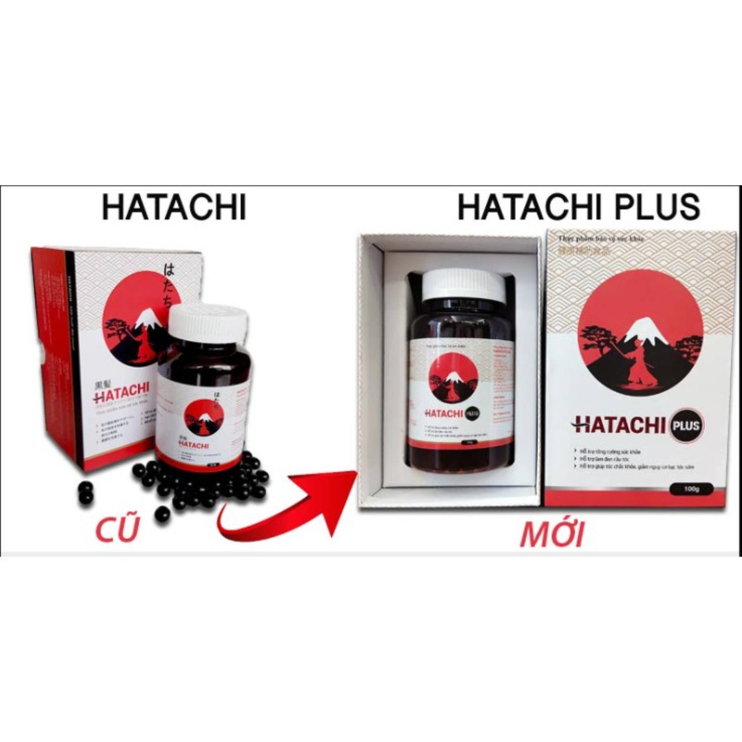 HATACHI Plus ??[HÀNG CHÍNH HÃNG]?? HATACHI Plus Giúp giảm nguy cơ bạc tóc sớm 100G