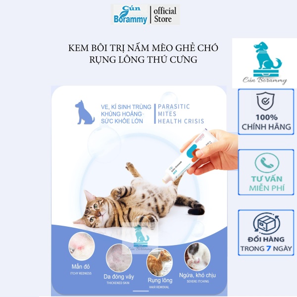 Kem bôi trị ghẻ cho chó mèo Sufur Ointment - Tuyt mỡ trị nấm chống ngứa ghẻ ve bị hắc lào bôi ngoài da cải thiện rụng lông cho thú cưng