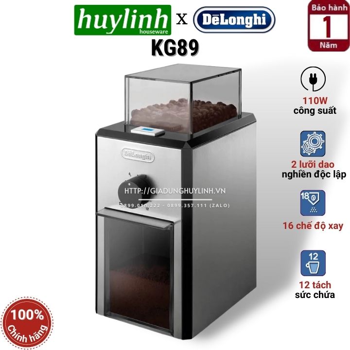 Máy xay cà phê Delonghi KG89 - Hàng chính hãng