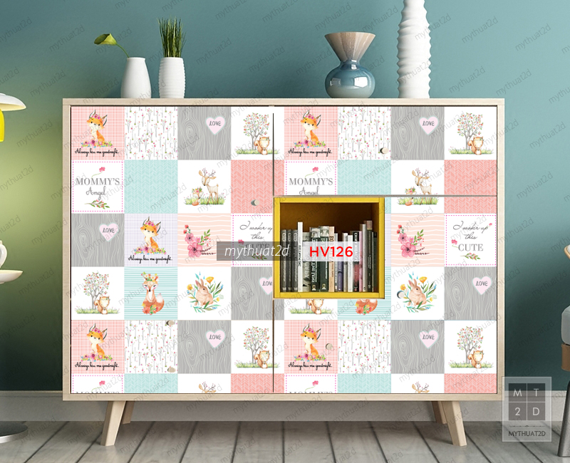 Decal gạch bông dán bếp, dán tường, dán phòng - HV126