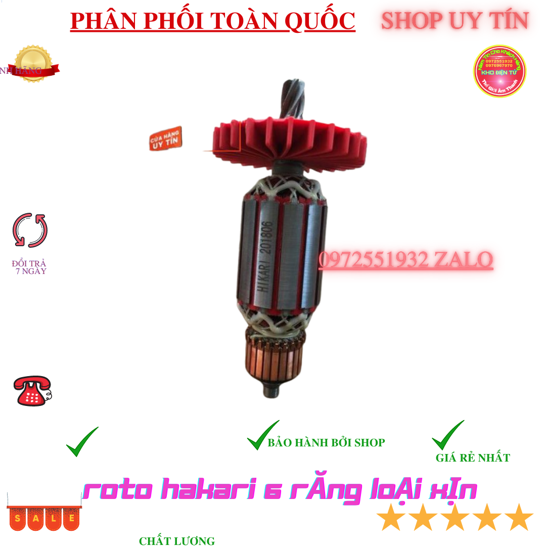 Roto máy khoan đục 6 răng Hikari thái lan