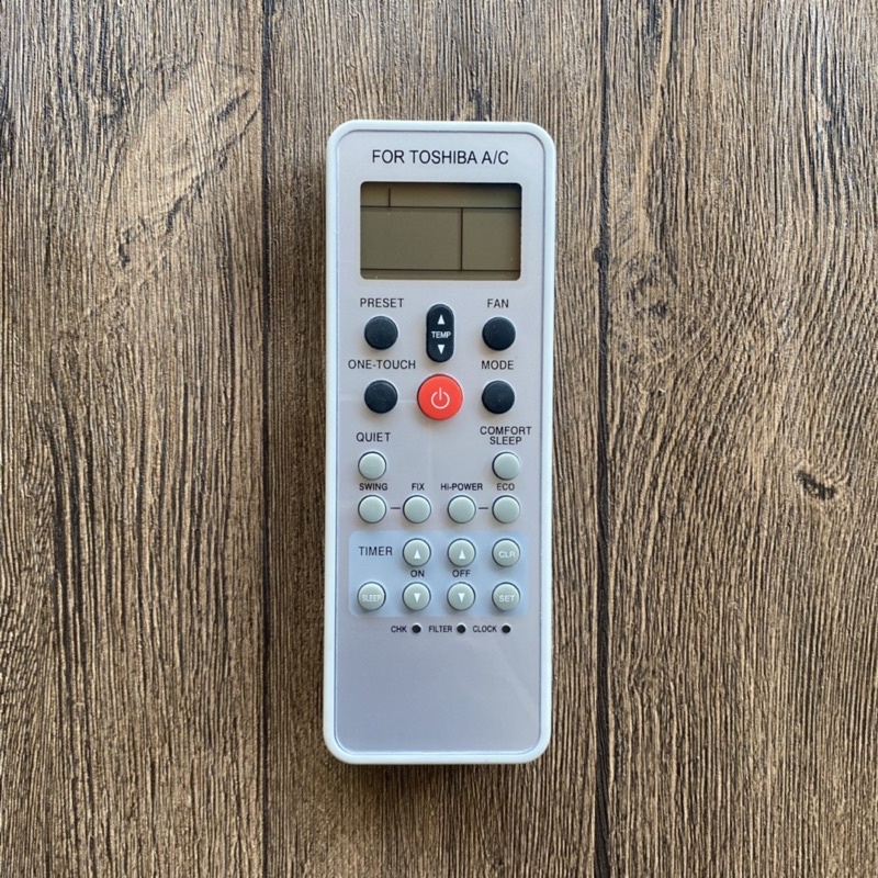 REMOTE máy lạnh TOSHIBA viền xám ( tặng kèm pin )