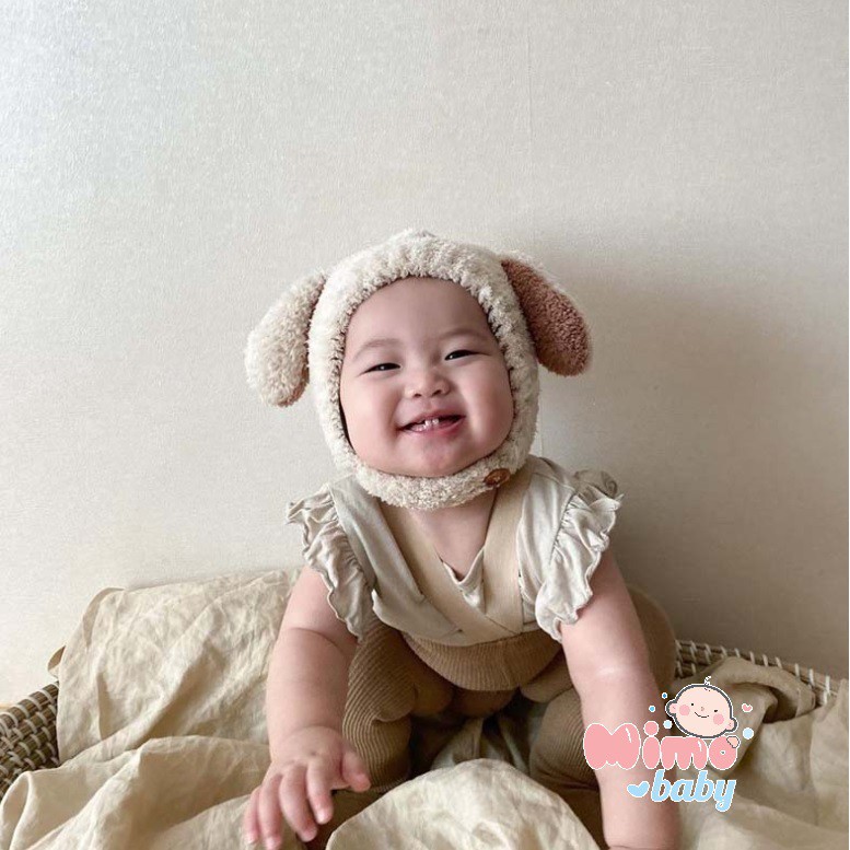 Mũ len tai cừu cho bé (6m-2y) ML02 Mimo baby