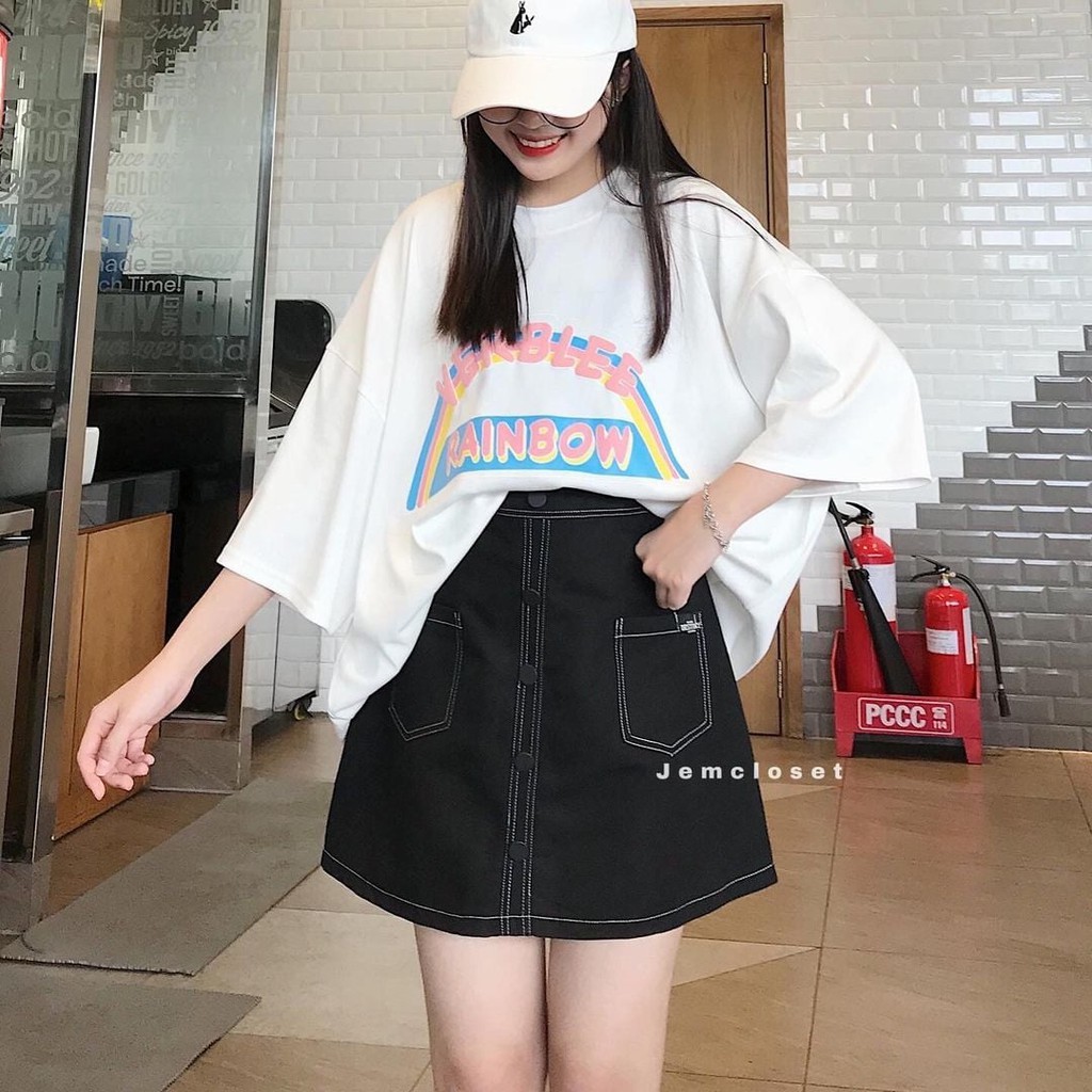 Chân váy viền chữ a seom-đen-3333