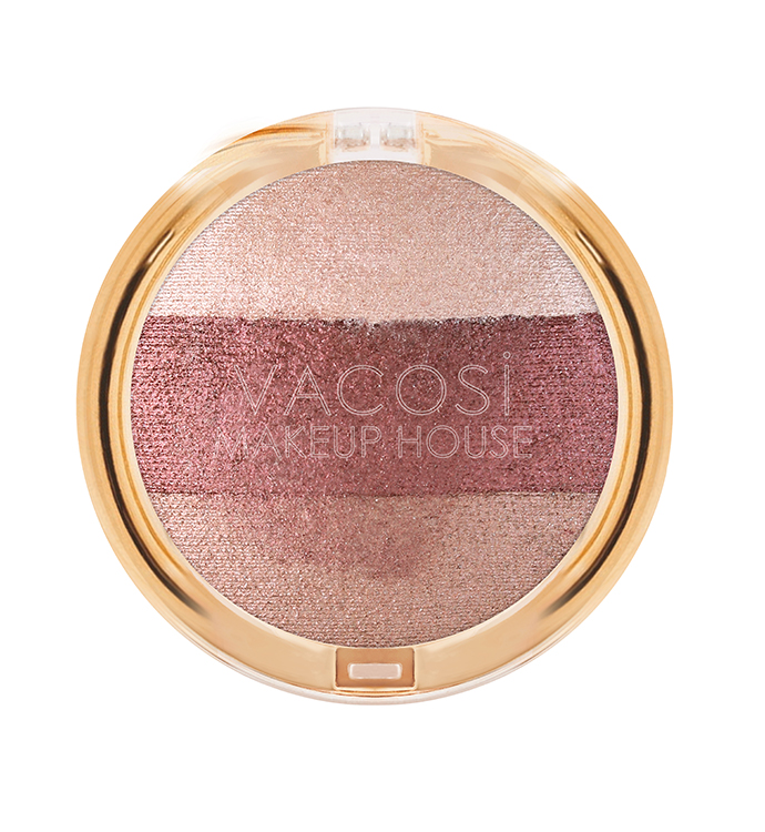 [HCM] Vacosi Phấn Mắt 3 Màu Trio Eyeshadow 5g (Hộp Tròn) #09: Rompie