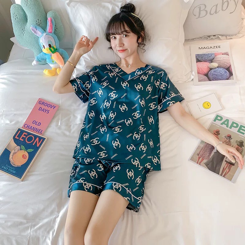 (3) [HCM] [BIGSIZE 3XL-5XL] [Ảnh thật] [M-5XL] [LỤA POLY] Đồ ngủ/mặc nhà lụa đùi cổ tim