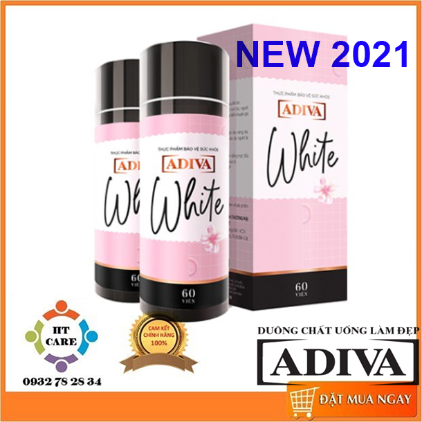 [Chính Hãng]  Combo 2 hộp ADIVA White dạng viên ( 60 viên/ hộp)
