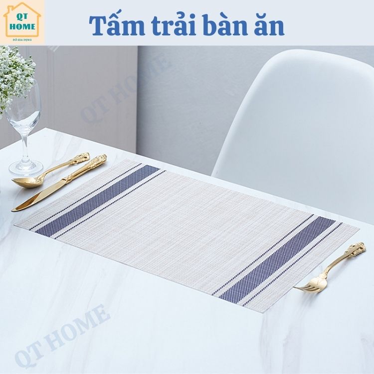 [HCM]Tấm Trải Lót Bàn Ăn Kiểu 2 Sọc