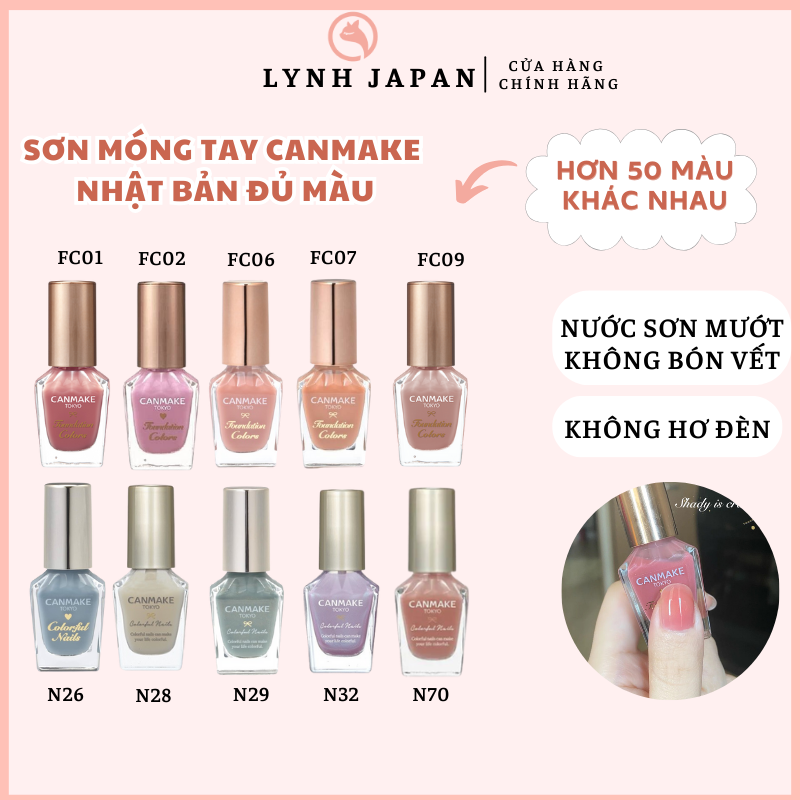 Sơn móng tay Canmake Nhật Bản đủ màu hot trend LYNHJP
