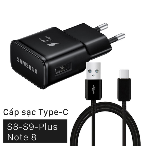 Bộ sạc nhanh dùng cho Samsung A51, A50s, A50 (Cam Kết Sạc ZIN) (Adaptor Đen + Cable chuẩn type C) (Fast Charging)