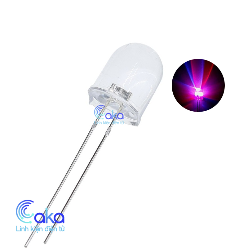 Bóng đèn Led 7 màu 2 chân 10mm tự nhấp nháy