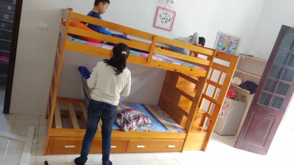 Giường 3 Tầng Ali Gỗ Tự Nhiên