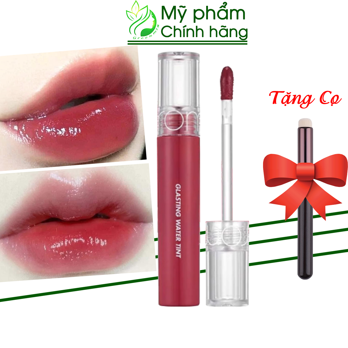 Son romand bóng glasting water tint màu 05 rose splash cánh hồng khô 5ml ️